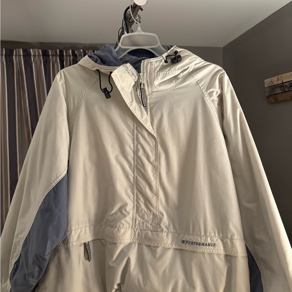 American Eagle Outfitters Performance Jacket in White and Bluish Grey